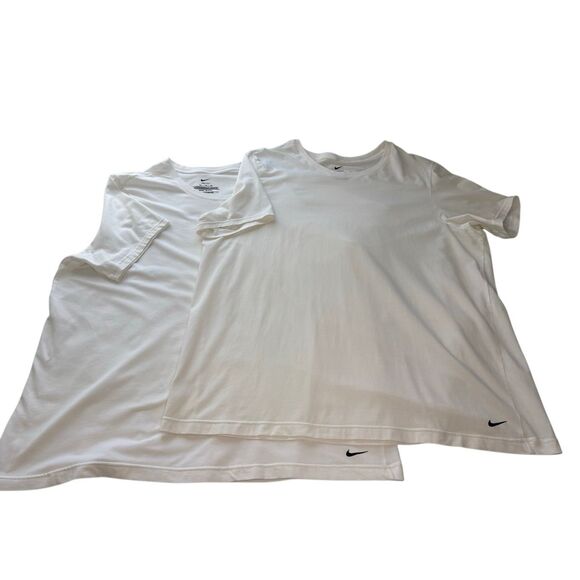 (2) Nike DriFit white cotton T-shirts - 2XL - Picture 1 of 5